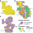 Atomic structures derived from TEM images for carbon glass.