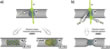 2 schematics, demonstrating the difference between ebir and ebie. the integrity of the nanotube is preserved in case of ebir, in case of ebie it is not.