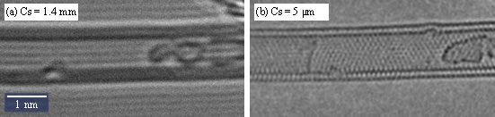 HR-TEM image of double-walled CNT